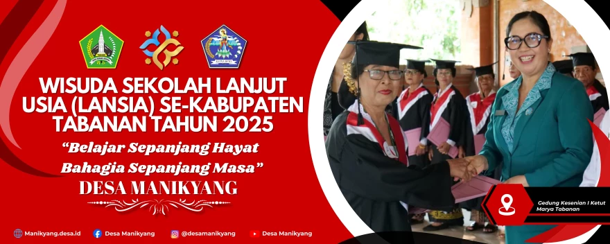 WISUDA SEKOLAH LANJUT USIA (LANSIA) SE-KABUPATEN TABANAN TAHUN 2025