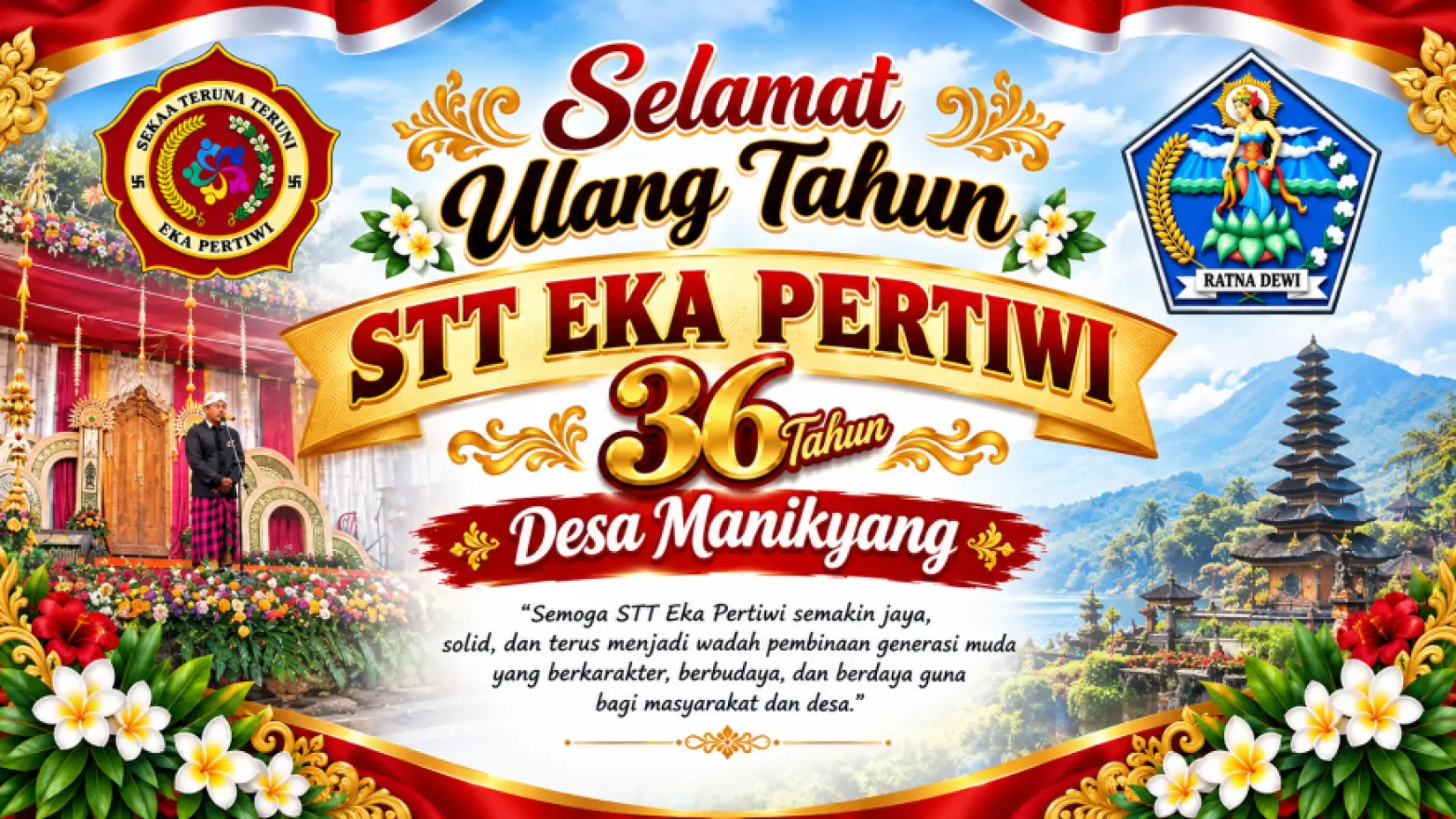 Selamat Ulang Tahun STT Eka Pertiwi ke-36 Desa Manikyang